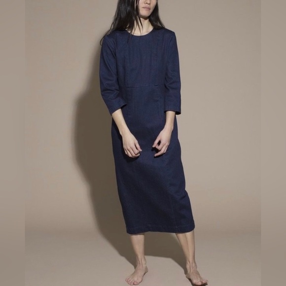 Ilana Kohn Cleo Denim Midi Dress - Picture 1 of 11